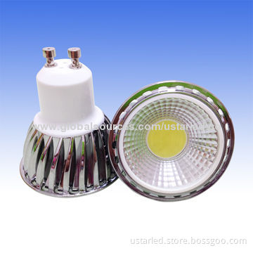 Dimmable 5W GU10 COB LED Spotlight Bulbs, >80 CRI, 270-330lm, CE/RoHS, 2 Years Guarantee